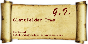 Glattfelder Irma névjegykártya