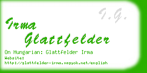 irma glattfelder business card